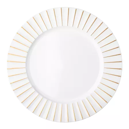 Podkładka pod talerz 32,5 cm Altom Design - Karbowana Biała ze złotą linią 07.PODK.1084 Podkładka pod talerz 32,5 cm Altom Design - Karbowana Biała ze złotą linią 07.PODK.1084
