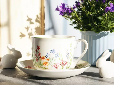 Filiżanka jumbo ze spodkiem 0,45 L Altom Design - Przebudzenie Natury 07.PN.1305