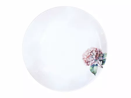 Talerz głęboki 22 cm Lubiana - Vanilla Hortensja czerwona