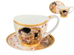 Filiżanka ze spodkiem 0,35 L Carmani -  Gustav Klimt, Pocałunek 33.532-3052