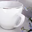 Filiżanka ze spodkiem 0,35 L/18 cm Waza - Modern WA-08P platynowa linia