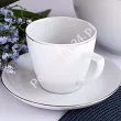 Filiżanka ze spodkiem 0,35 L/18 cm Waza - Modern WA-08P platynowa linia