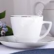 Filiżanka ze spodkiem 0,35 L/18 cm Waza - Modern WA-08P platynowa linia