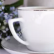 Filiżanka ze spodkiem 0,35 L/18 cm Waza - Modern WA-08P platynowa linia
