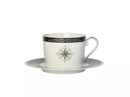 Filiżanka ze spodkiem 0,25 L / 15,7 cm Ćmielów - Jenny Nautilus White GX53