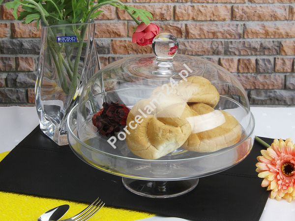 Patera na nodze 28 cm z kloszem Krosno - Elite 44.PAT.716 Patera na nodze 28 cm z kloszem Krosno - Elite 44.PAT.716