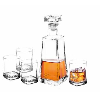 Kpl. szklanek do whisky 0,28 L (4 szt.) + karafka 0,75 L (1 szt.) Hrastnik - Harry 07.HAR.1088