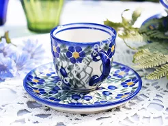 Filiżanka ze spodkiem do espresso 0,11 L / 12,5 cm Bolesławiec - Sadzawka Milicka