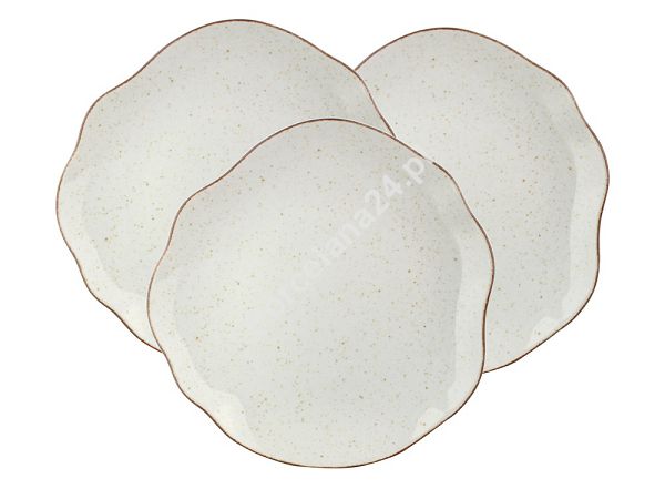 Komplet 6 talerzy płytkich 28 cm Lubiana - Stone Age / Kremowy Komplet 6 talerzy płytkich 28 cm Lubiana - Stone Age / Kremowy