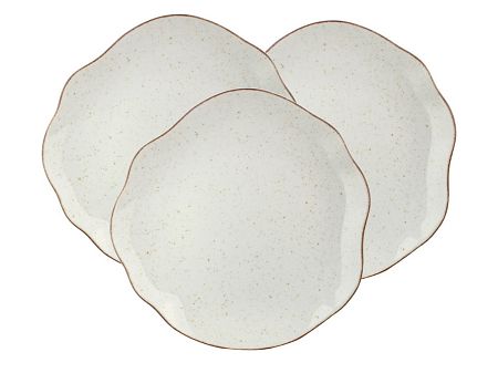 Komplet 6 talerzy płytkich 28 cm Lubiana - Stone Age / Kremowy