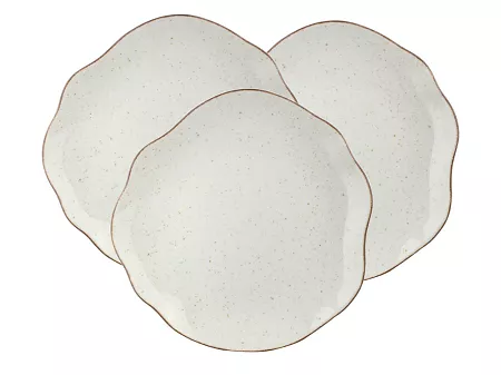 Komplet 6 talerzy płytkich 28 cm Lubiana - Stone Age / Kremowy