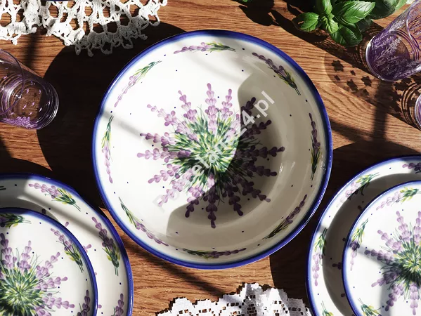 Salaterka 23 cm Bolesławiec - Lawendowy Zakątek Salaterka 23 cm Bolesławiec - Lawendowy Zakątek