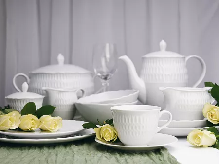 Serwis obiadowo - kawowy na 12 osób (82el) Ćmielów - Sofia 0001 (FS25)