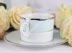Filiżanka ze spodkiem 0,23 L / 16 cm Porcel - Ethereal Blue GIFT BOX 10.ETB.FS23