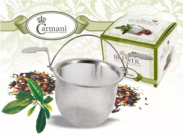 Zaparzacz do herbaty 7,5 cm Carmani - Sitko do kubka z uchwytami i rączką 33.888-1114 Zaparzacz do herbaty 7,5 cm Carmani - Sitko do kubka z uchwytami i rączką 33.888-1114