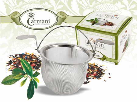 Zaparzacz do herbaty 7,5 cm Carmani - Sitko do kubka z uchwytami i rączką 33.888-1114