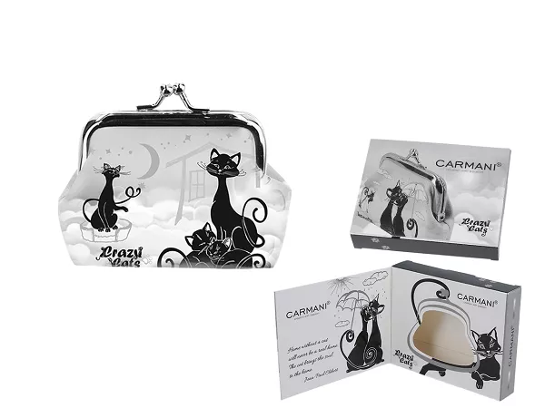 Portfel 9 x 7,5 cm Carmani - Koty / Crazy Cats 33.021-3811 Portfel 9 x 7,5 cm Carmani - Koty / Crazy Cats 33.021-3811
