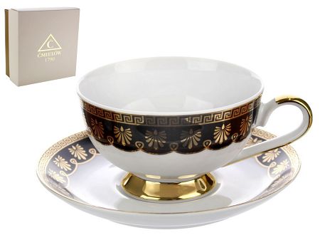 Filiżanka ze spodkiem do herbaty 0,22 L / 14,5 cm Ćmielów - Astra G339 Ellada GIFT BOX