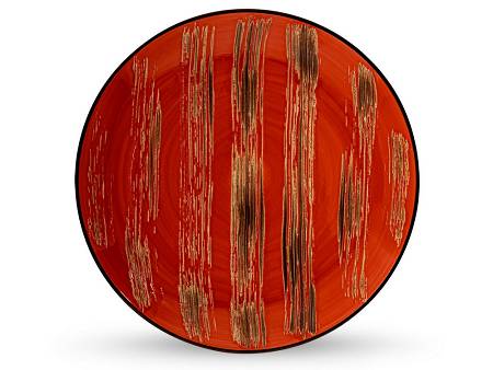 Talerz płytki 28 cm Wilmax - Scratch Czerwony 668216