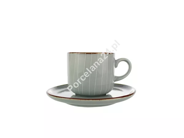 Filiżanka ze spodkiem 0,9 L / 12 cm  Bogucice - Alumina Bergen Grey 1110 Filiżanka ze spodkiem 0,9 L / 12 cm  Bogucice - Alumina Bergen Grey 1110