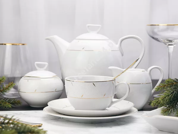 Garnitur do kawy na 12 osób (40el) Chodzież- Yvonne G896 Kropla Złota Garnitur do kawy na 12 osób (40el) Chodzież- Yvonne G896 Kropla Złota