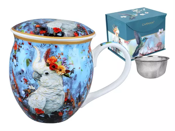 Kubek beczka 0,47 L Carmani - Papuga Kakadu 33.840-9434 Kubek beczka 0,47 L Carmani - Papuga Kakadu 33.840-9434