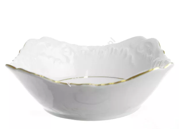 Salaterka kwadratowa 17 cm Ćmielów - Rococo 3604 ZŁOTA LINIA Salaterka kwadratowa 17 cm Ćmielów - Rococo 3604 ZŁOTA LINIA