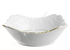 Salaterka kwadratowa 17 cm Ćmielów - Rococo 3604 ZŁOTA LINIA
