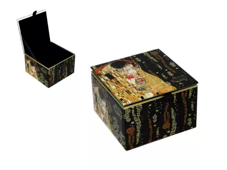 Szkatułka szlana na biżuterię 10 cm Carmani - G. Klimt, Pocałunek 33.195-9033