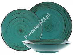 Komplet talerzy na 6 osób (18 el.) Bogucice - Alumina Nostalgia Emerald 992