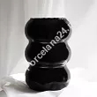 Wazon ryflowany 26,5 cm Krosno - Bubble czarny 44.WA-D063-0265-CZA