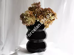 Wazon ryflowany 26,5 cm Krosno - Bubble czarny 44.WA-D063-0265-CZA