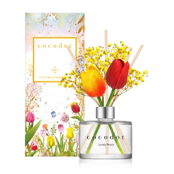 Dyfuzor zapachowy z patyczkami i prawdziwymi kwiatami 200 ml Cocodor - Lovely Peony 30416