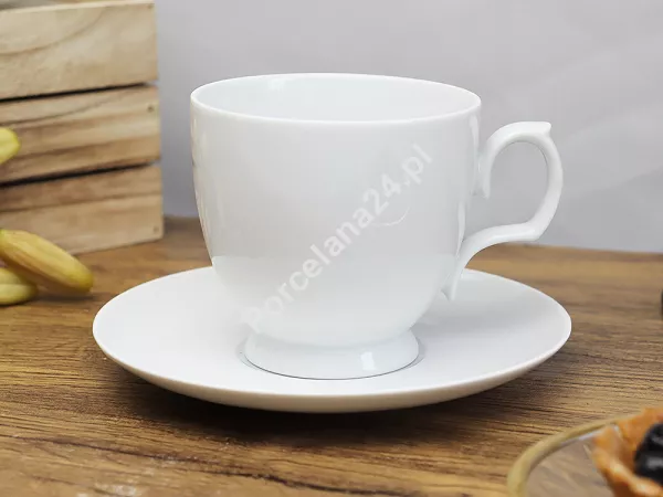 Filiżanka ze spodkiem 0,35 L / 17 cm Chodzież - MariaPaula Biała L01 Filiżanka ze spodkiem 0,35 L / 17 cm Chodzież - MariaPaula Biała L01