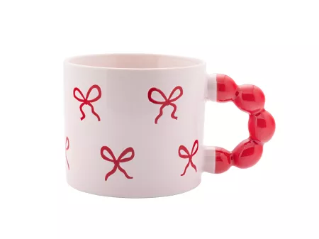 Kubek prosty 360 ml Altom Design - Kokardki czerwone 07.KP.3265