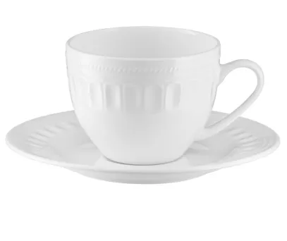 Filiżanka ze spodkiem 0,25 L / 16 cm Villa Italia - Mesyna White ES659