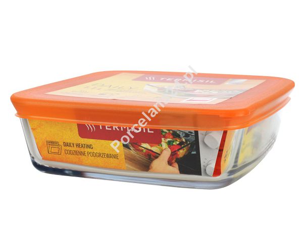 Pojemnik żaroodporny kwadratowy z pokrywą 1800 ml Termisil - 42N.POJ180 Pojemnik żaroodporny kwadratowy z pokrywą 1800 ml Termisil - 42N.POJ180