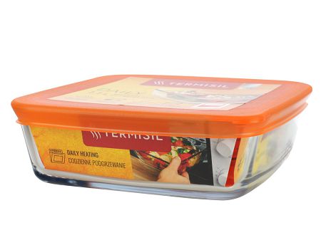 Pojemnik żaroodporny kwadratowy z pokrywą 1800 ml Termisil - 42N.POJ180