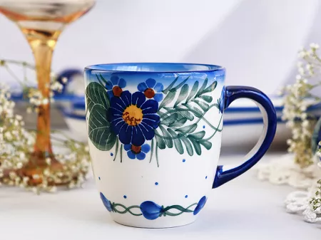 Kubek 0,3 L Bolesławiec - Kwiaty Kuleszy gat. I