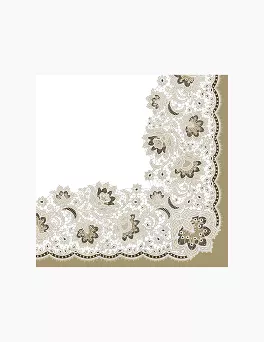 Serwetki 33 x 33 cm (20szt) Polmak - Złote hafty 55.SL-OG-059401