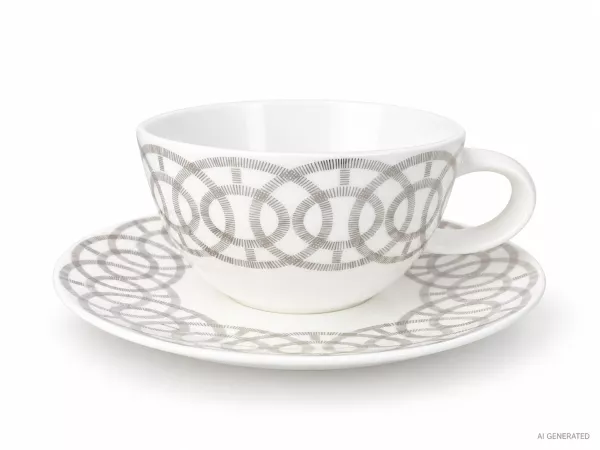 Filiżanka ze spodkiem 0,35 L / 17,5 cm Bogucice - Olga Platin 954 WYPRZEDAŻ Filiżanka ze spodkiem 0,35 L / 17,5 cm Bogucice - Olga Platin 954 WYPRZEDAŻ