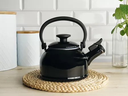 Czajnik emaliowany 1,6 L Forchetto - Retro Nero 1FO.CZA.1154