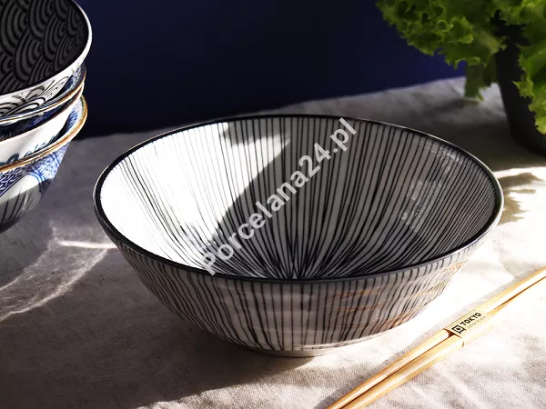 Miska do ramenu 21 cm/1 L Tokyo Design Studio - Nippon Black Lines 16053 Miska do ramenu 21 cm/1 L Tokyo Design Studio - Nippon Black Lines 16053