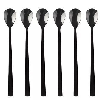 Komplet 6 łyżeczek koktajlowych Kulig - Piano Black 9613