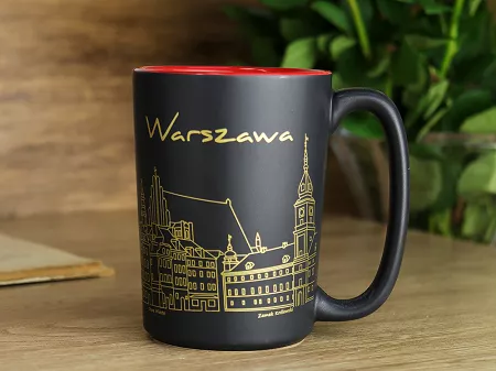 Kubek 0,42 L Omel - Warszawa Czarny/Czerwony 31.KMWA-C