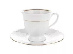 Filiżanka ze spodkiem (wysoka) 0,21 L / 15,7 cm Chodzież - Maria Teresa ZŁOTA LINIA B014