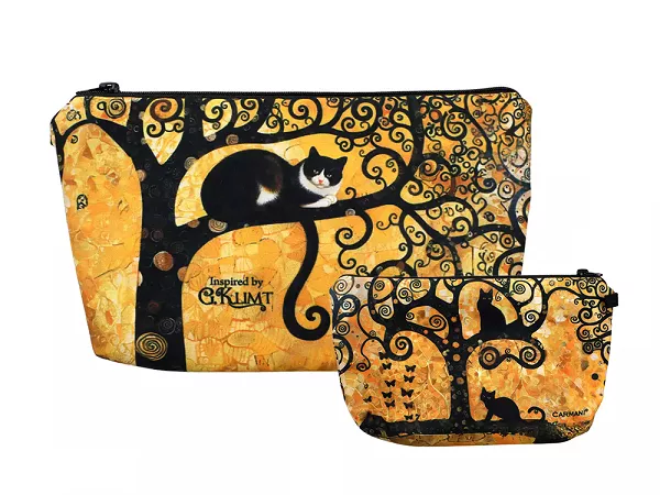 Kosmetyczka 14,5 x 10 cm Carmani - Inspirowana malarstwem, Koty na drzewie 33.021-4869 Kosmetyczka 14,5 x 10 cm Carmani - Inspirowana malarstwem, Koty na drzewie 33.021-4869