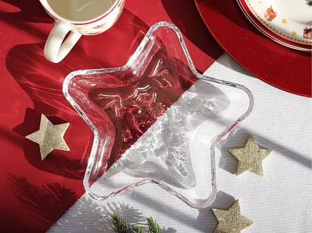 Patera szklana 21 cm Altom Design - Gwiazdka 07.CHR.5590