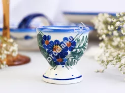 Kieliszek do jaj na nodze Bolesławiec - Kwiaty Kuleszy