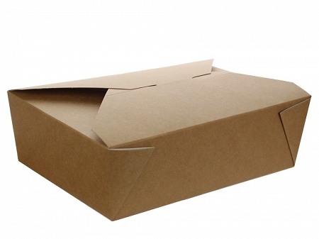 Lunch Box 20 x 14 x 6,5 cm - Opakowanie 50 szt.- Eco papier biały/kraft E.LB20-OP